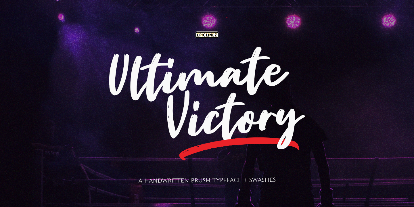 Beispiel einer Ultimate Victory Regular-Schriftart